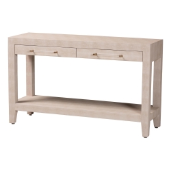 Baxton Studio Nira Faux Shagreen Console Table - Contemporary Accent Display Piece with 2 Drawers and Open Shelf, Storage Solution for Entryway or Living Room